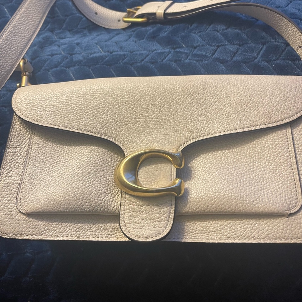 Coach Tabby 26 . Crossbody in chalk. Great condition. gold hardware